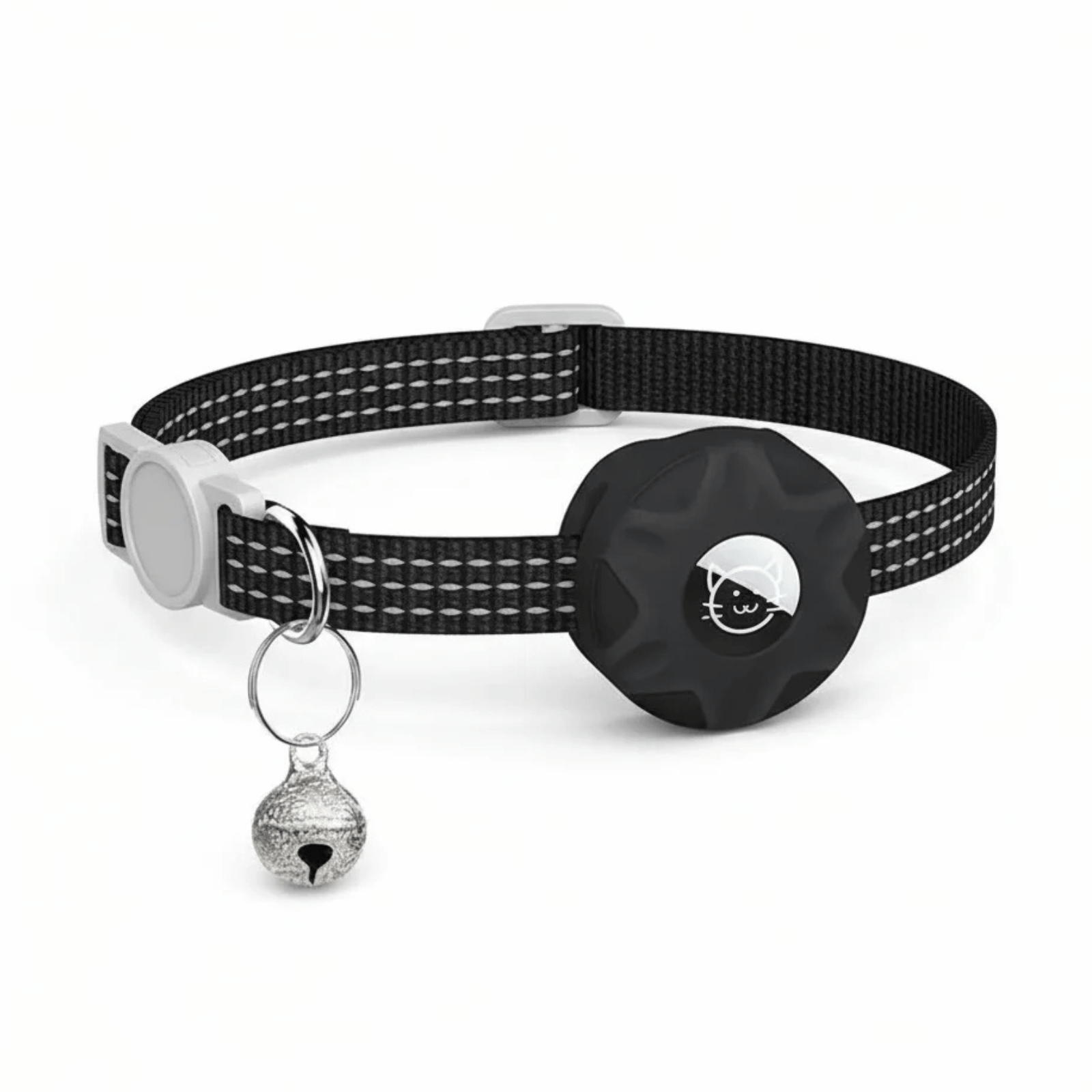Break-Away Cat Collar with AirTag Holder – Adjustable Reflective GPS Cat Tracker Collar for Small Cats and Kittens 1