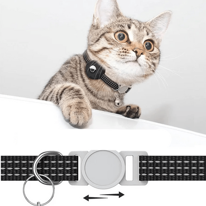 Break-Away Cat Collar with AirTag Holder – Adjustable Reflective GPS Cat Tracker Collar for Small Cats and Kittens 7