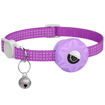 Break-Away Cat Collar with AirTag Holder – Adjustable Reflective GPS Cat Tracker Collar for Small Cats and Kittens 9