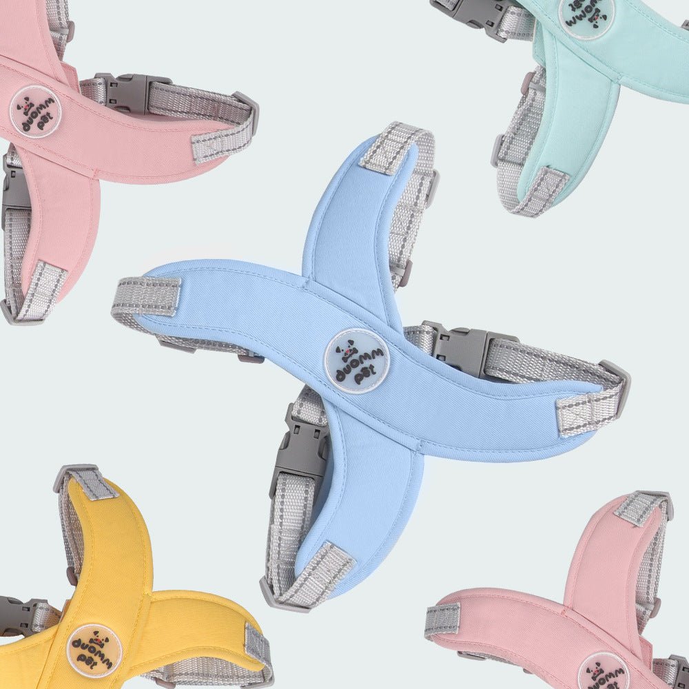 Breathable Crossed Dog Harness and Leash Set for Small to Medium Breeds – Adjustable Fit in Vibrant Colors 7