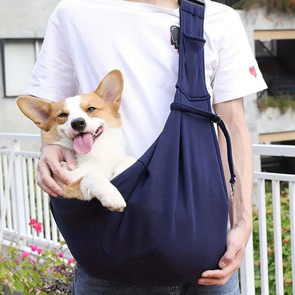 Breathable Foldable Dog Carrier Bag – Stylish Crossbody Pet Travel Bag for Small Pets 0