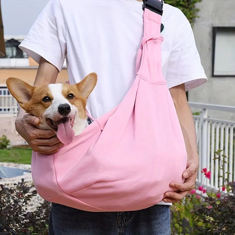 Breathable Foldable Dog Carrier Bag – Stylish Crossbody Pet Travel Bag for Small Pets 3