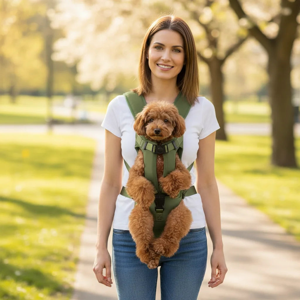 Breathable Hands-Free Dog Carrier Backpack for Small to Medium Pets - Adjustable Oxford Cloth Design 1
