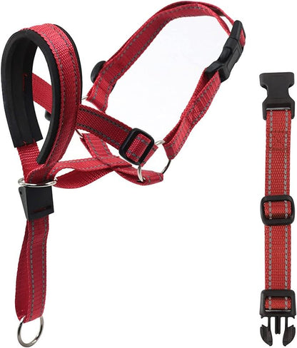 Breathable Nylon Dog Muzzle for Barking with Reflective Strips – Adjustable Fit for Sizes S, M, L, XL 2