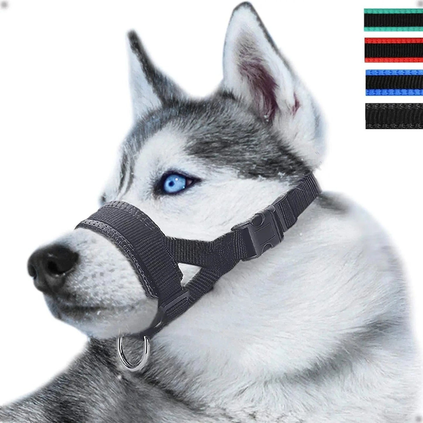 Breathable Nylon Dog Muzzle for Small Dogs - Adjustable Anti-Bark and Anti-Bite Design, Lightweight and Comfortable for Training 1