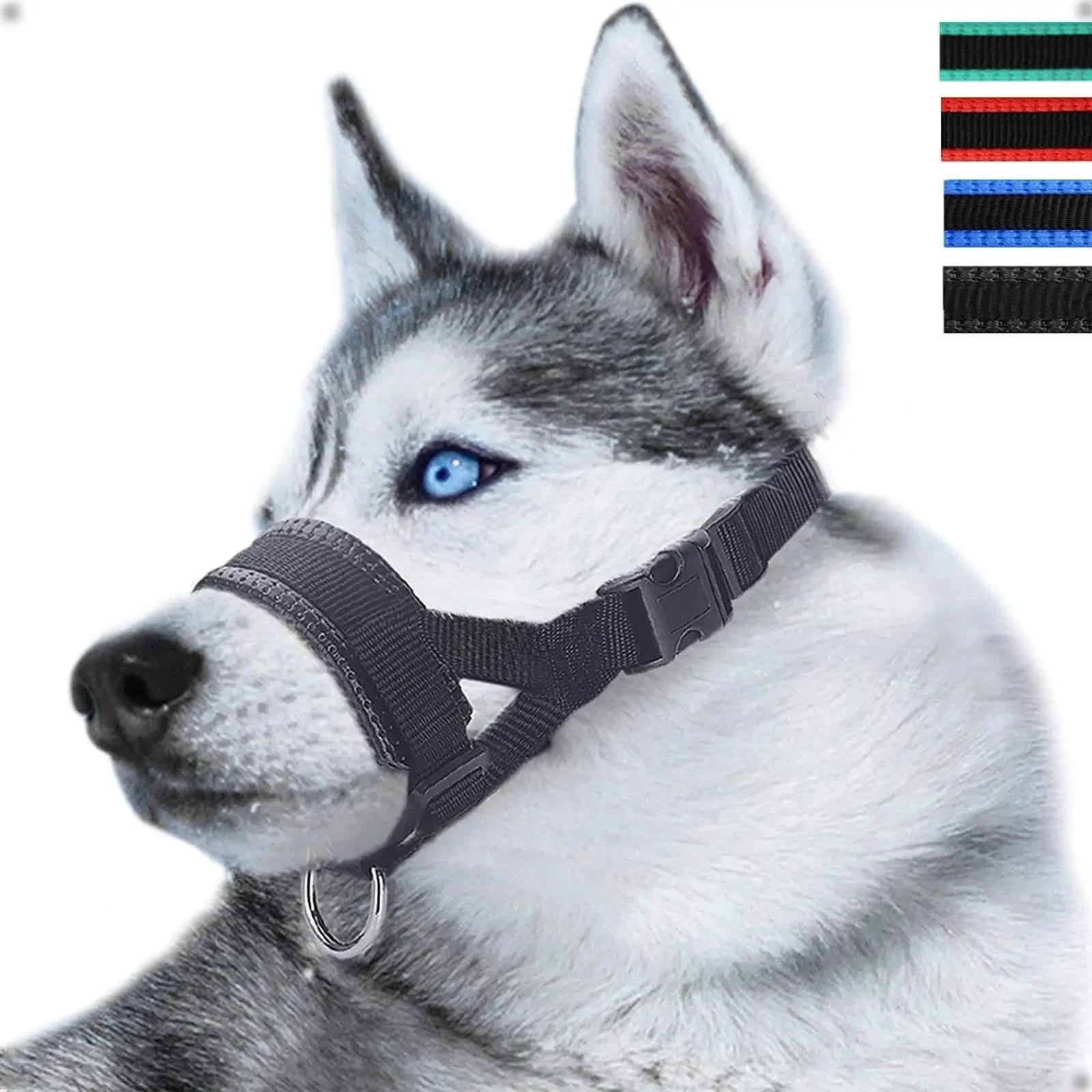Breathable Nylon Dog Muzzle for Small Dogs - Adjustable Anti-Bark and Anti-Bite Design, Lightweight and Comfortable for Training 1