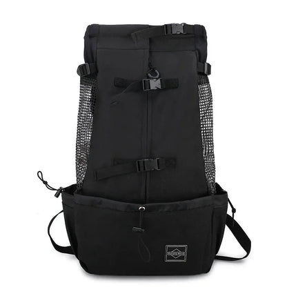Breathable Nylon Pet Carrier Backpack for Dogs and Cats – Ideal for Travel, Hiking, and Cycling, Supports Pets Up to 30 kg 0