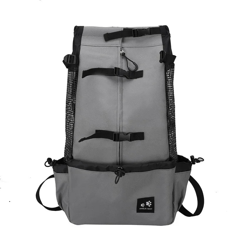 Breathable Nylon Pet Carrier Backpack for Dogs and Cats – Ideal for Travel, Hiking, and Cycling, Supports Pets Up to 30 kg 7