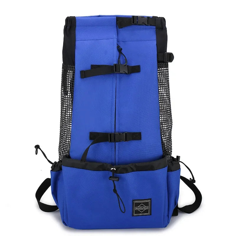 Breathable Nylon Pet Carrier Backpack for Dogs and Cats – Ideal for Travel, Hiking, and Cycling, Supports Pets Up to 30 kg 9