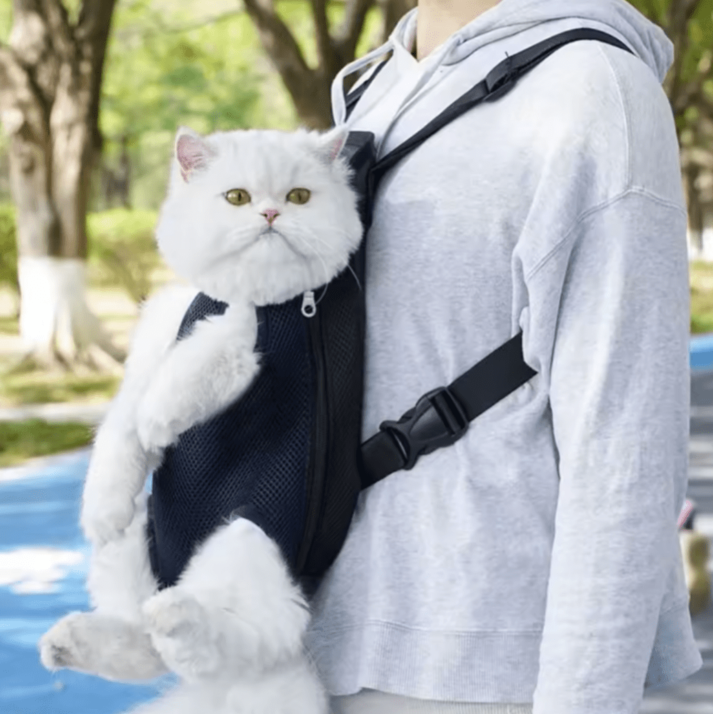 Breathable Pet Backpack Carrier with Double Shoulder Straps – Comfortable and Practical for Dogs and Cats 4