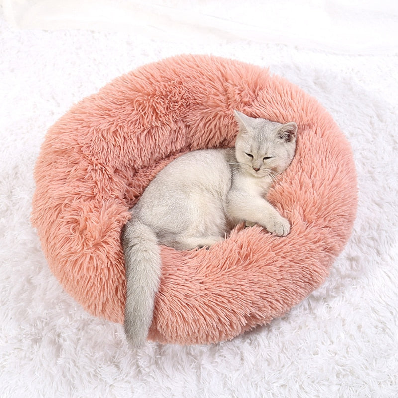 Calming Cat Bed with Raised Rim for Comfort – Ultra-Soft Plush Fabric, Non-Slip Base, Easy to Clean, Perfect for All Cats 3