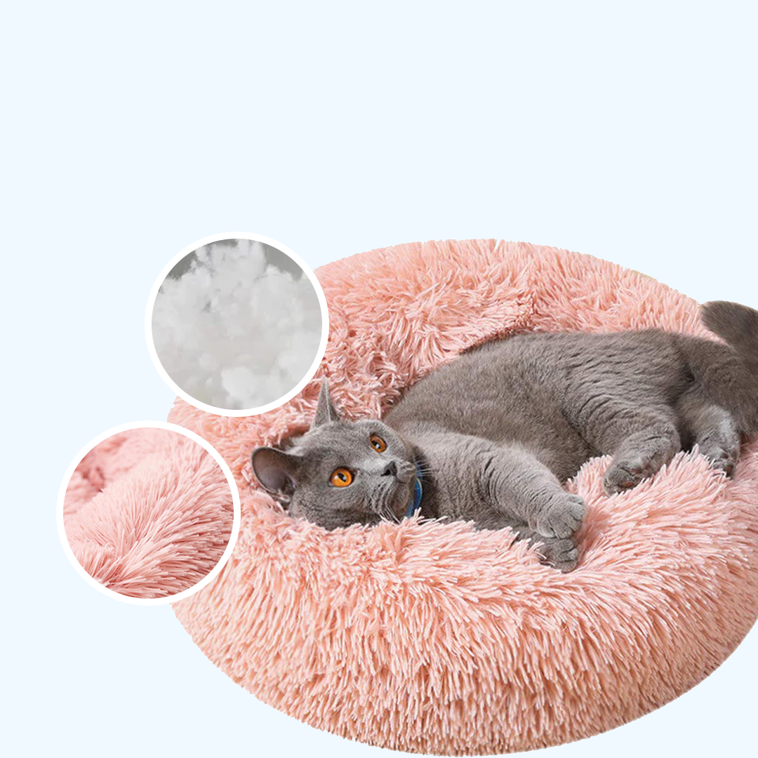 Calming Cat Bed with Raised Rim for Comfort – Ultra-Soft Plush Fabric, Non-Slip Base, Machine Washable, 20x20 Inches 4