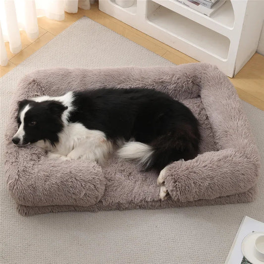 Calming Dog Bed Sofa with Plush Materials and Supportive Design – Comfortable Pet Bed 0