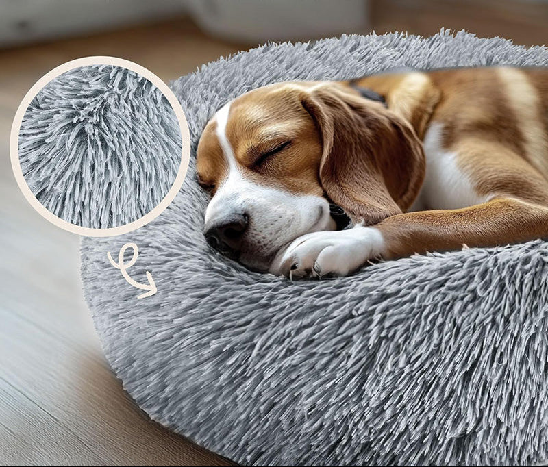 Calming Dog Bed for Deep Sleep – Anti-Anxiety Pet Bed with Plush Faux Fur 3