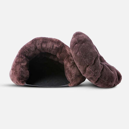 Calming Dog Bed with Faux Fur Cave Design for Small Dogs – Stress Relief and Comfort, Portable, Multiple Colors Available 2