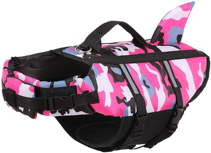 Camouflage Dog Life Jacket with Shark Fin – Adjustable Small Dog Swim Vest for Safety and Comfort in Water Adventures 6