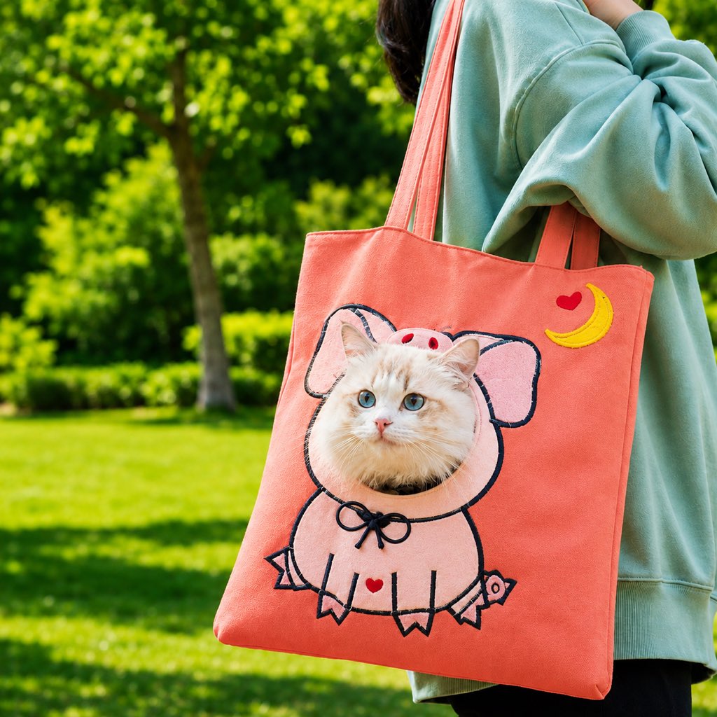 Canvas Pet Carrier Tote designed for cats and small dogs, featuring adjustable safety straps and a lightweight head-out design for comfortable travel. 14