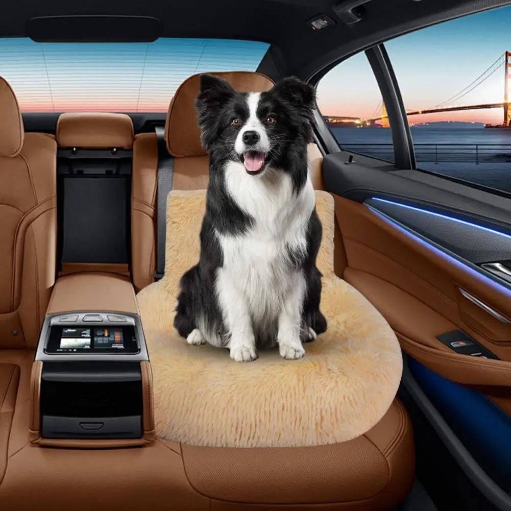 Car dog bed designed for back seat use, featuring a protective design, easy-clean pet-safe materials, and a neutral color; measures 60cm x 2