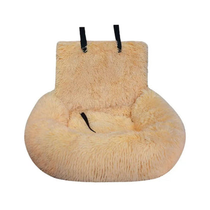 Car dog bed designed for back seat use, featuring a protective design, easy-clean pet-safe materials, and a neutral color; measures 60cm x 4