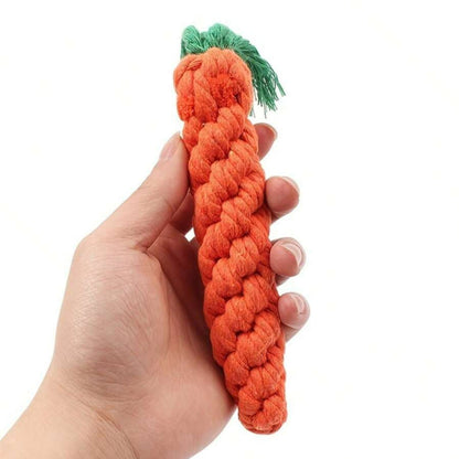Carrot Shape Dog Toy – Durable Cotton Rope for Chewing and Dental Care, Engaging Design for All Dog Sizes 2