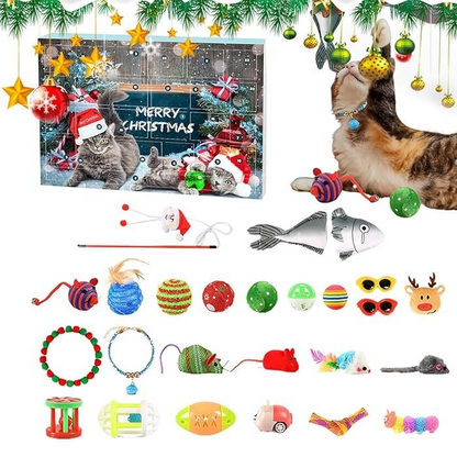Cat Advent Calendar with 24 Unique Toys and Treats for Festive Fun 5