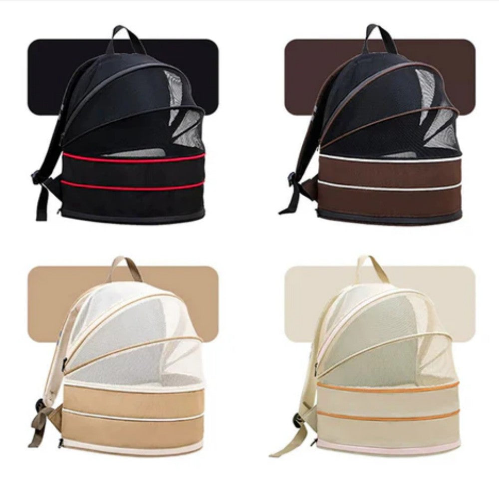 Cat Carrier Backpack 2-in-1 Travel Tent featuring breathable mesh, designed for cats, lightweight and portable for convenient travel. 1