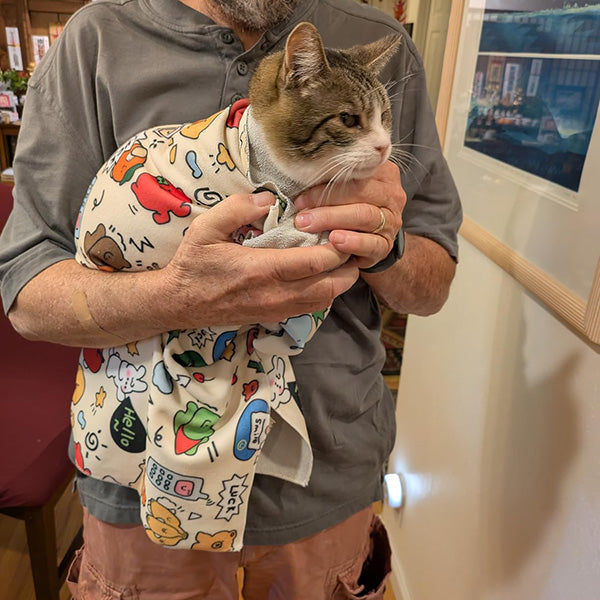 Cat Grooming Wrap for Easy Nail Clipping and Medication – Soft and Secure Design 1