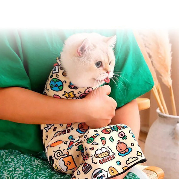 Cat Grooming Wrap for Easy Nail Clipping and Medication – Soft and Secure Design 8