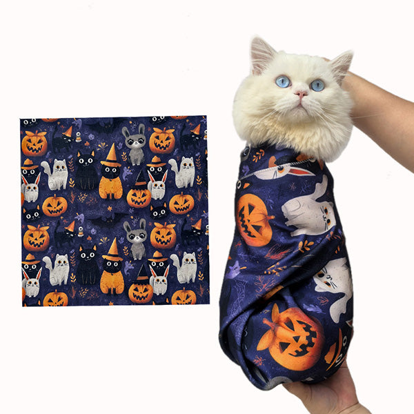 Cat Grooming Wrap for Easy Nail Clipping and Medication – Soft and Secure Design 9