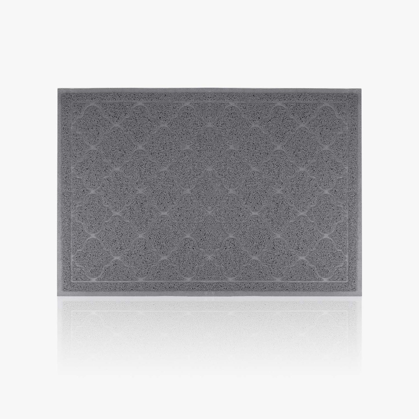 Cat litter mat designed for effective litter control, featuring a non-slip backing and durable rubberized material, measuring 90cm x 60cm. 0