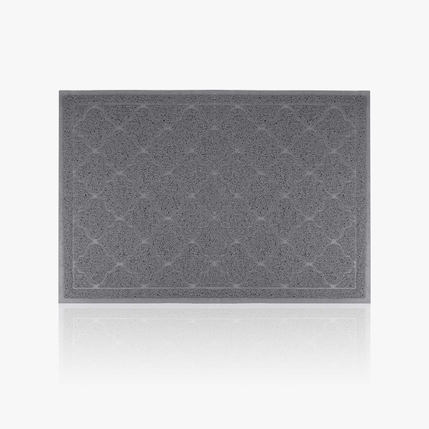 Cat litter mat designed for effective litter control, featuring a non-slip backing and durable rubberized material, measuring 90cm x 60cm. 0