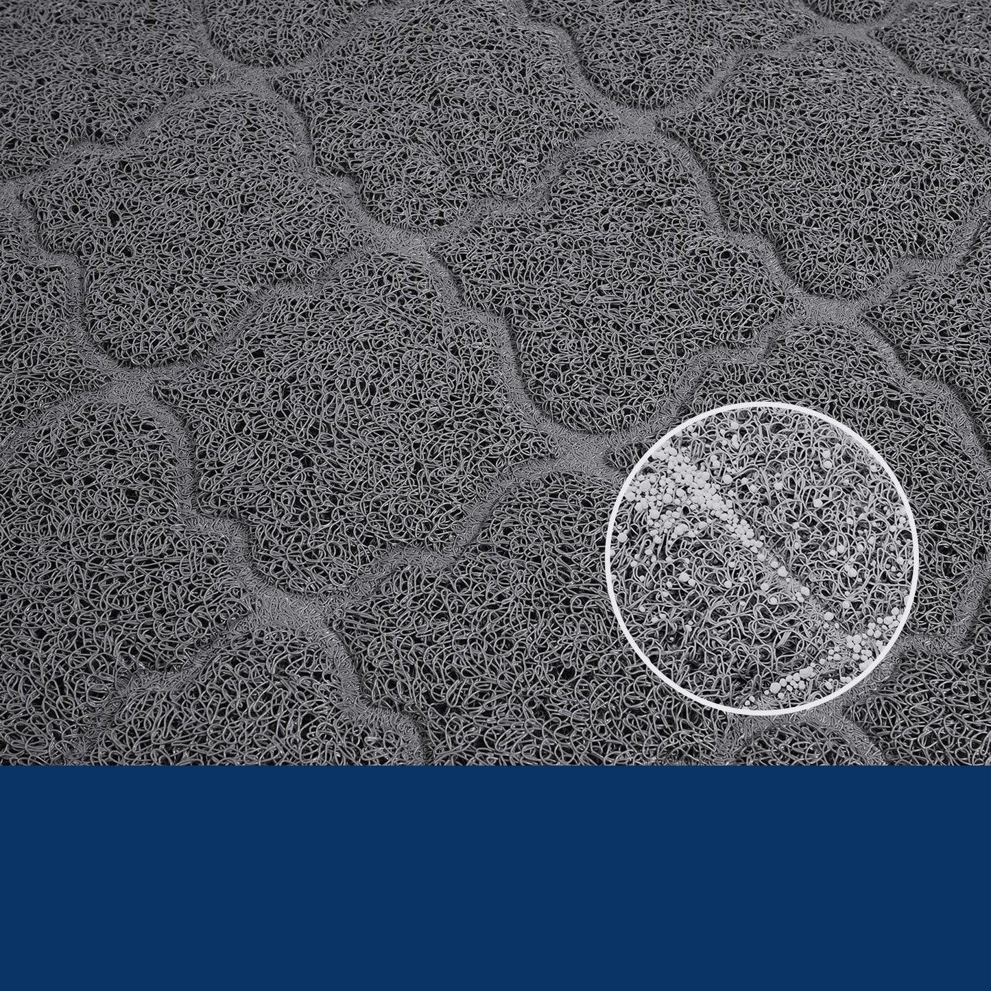 Cat litter mat designed for effective litter control, featuring a non-slip backing and durable rubberized material, measuring 90cm x 60cm. 3