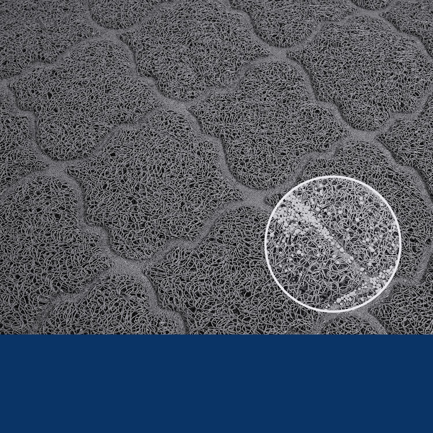 Cat litter mat designed for effective litter control, featuring a non-slip backing and durable rubberized material, measuring 90cm x 60cm. 3