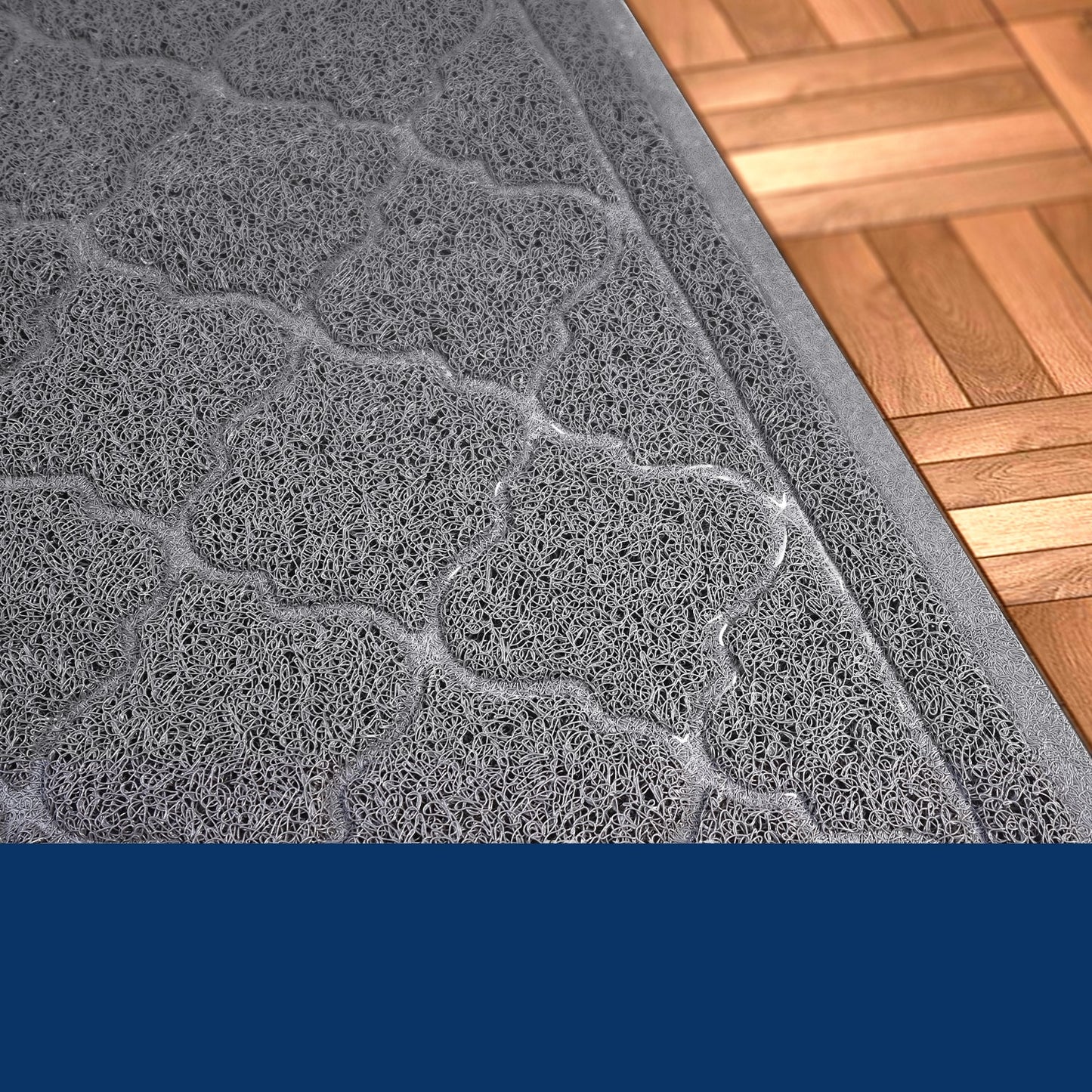 Cat litter mat designed for effective litter control, featuring a non-slip backing and durable rubberized material, measuring 90cm x 60cm. 4