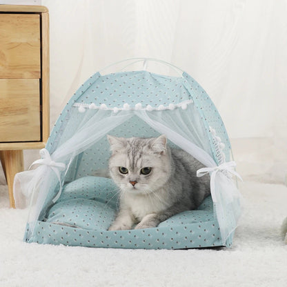 Cat Tent Bed with Clamshell Design – Cozy Sleeping Space for Cats and Kittens 12