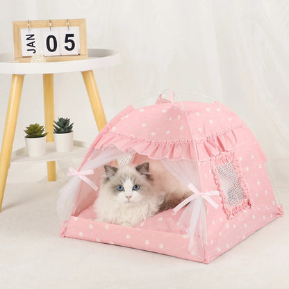 Cat Tent Bed with Clamshell Design – Cozy Sleeping Space for Cats and Kittens 9