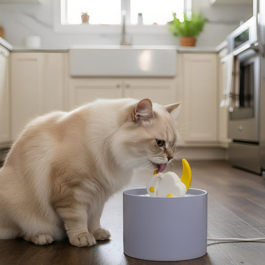 Ceramic Cat Drinking Fountain with Silent Operation and Water Filter – Continuous Flow for Hydration 0