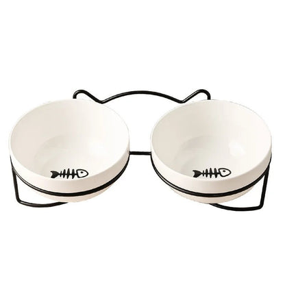 Ceramic Pet Bowl with Stand – 500 ML for Cats and Small Dogs 11