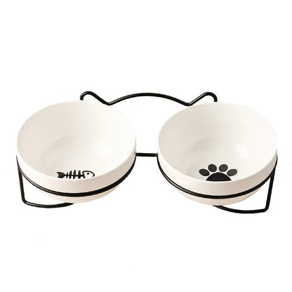 Ceramic Pet Bowl with Stand – 500 ML for Cats and Small Dogs 12