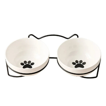 Ceramic Pet Bowl with Stand – 500 ML for Cats and Small Dogs 14
