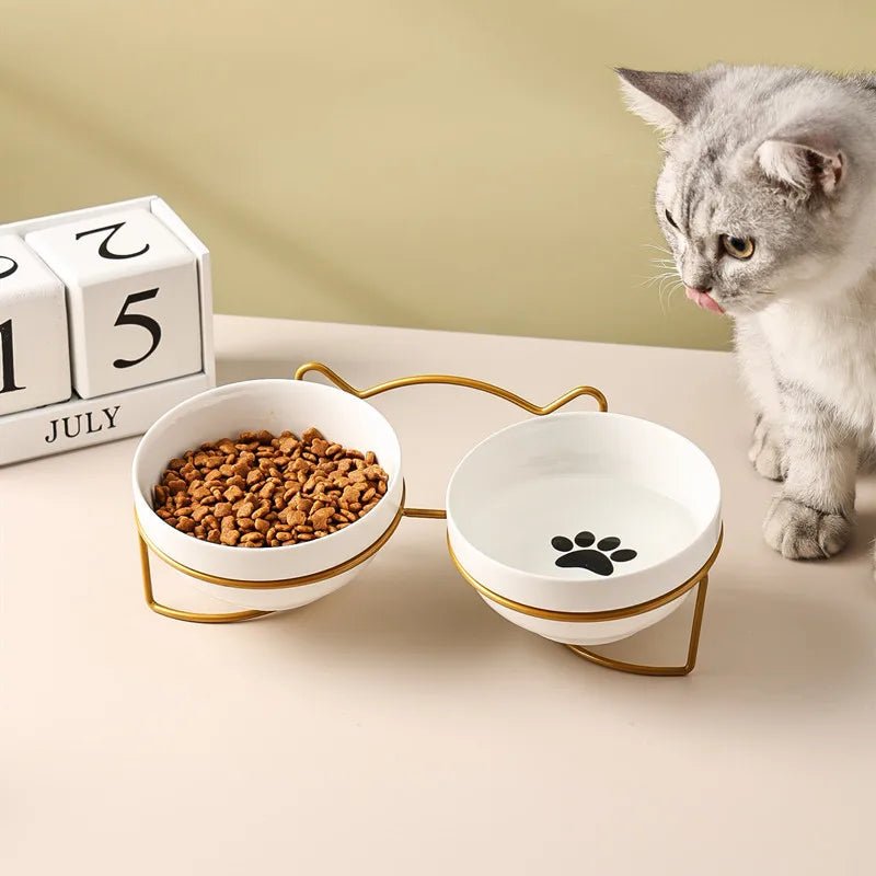 Ceramic Pet Bowl with Stand – 500 ML for Cats and Small Dogs 2
