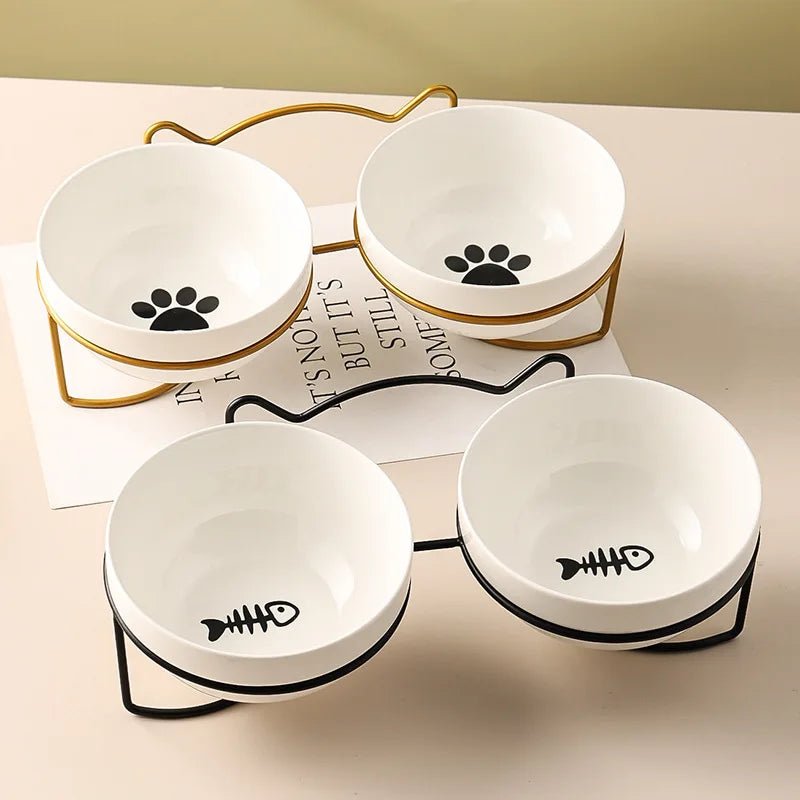 Ceramic Pet Bowl with Stand – 500 ML for Cats and Small Dogs 4