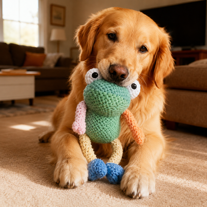 Extra-Large Plush Dog Toy with Built-In Squeaker and Tear-Resistant Design – Interactive Pet Companion
