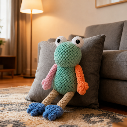 Extra-Large Plush Dog Toy with Built-In Squeaker and Tear-Resistant Design – Interactive Pet Companion