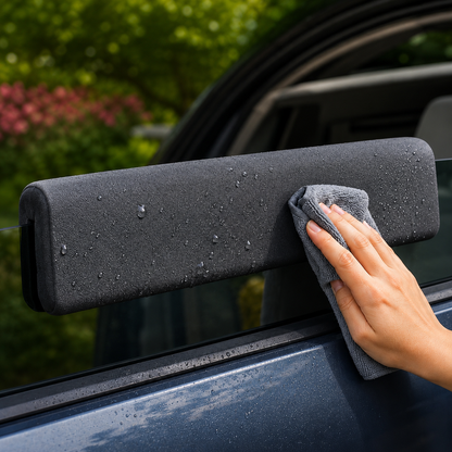 Dog Car Accessory – Soft Padded Chin Rest Cushion for Window – Waterproof and Easy to Clean – Blue/Black 40cm