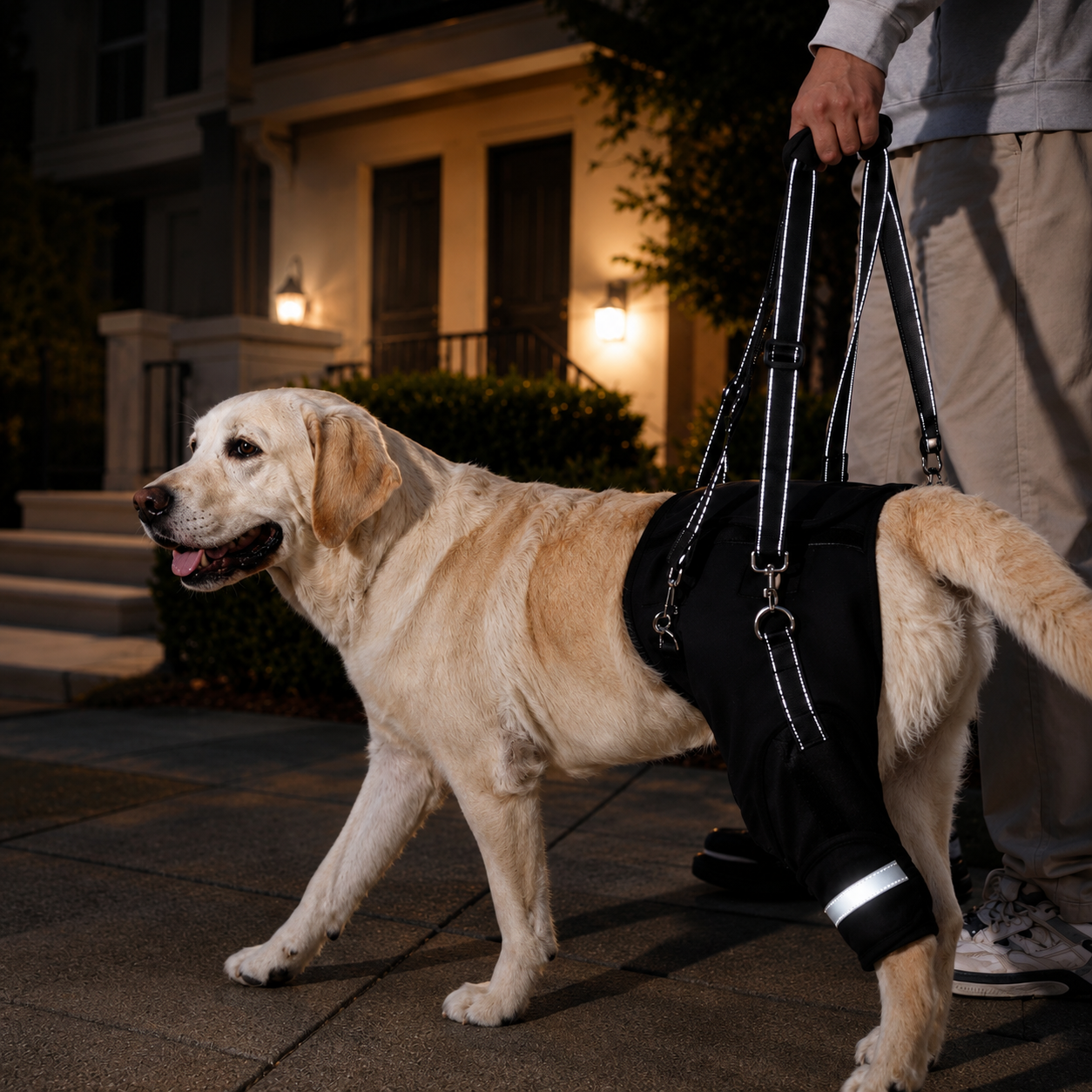 Rear-Leg Support Harness for Senior Dogs with Reflective Straps – Mobility Aid for Stairs and Car Entry