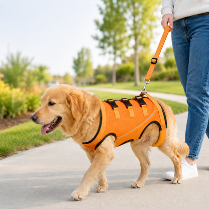 Dog Harness with Handle for Mobility Support – Full-Body Lift Assist for Senior Dogs and Car Rides