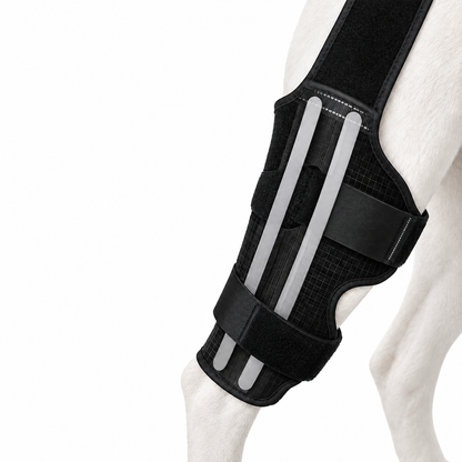 Dog Knee Brace for Rear Leg Support – Adjustable Anti-Slip Wrap for Senior Dogs with Reflective Safety