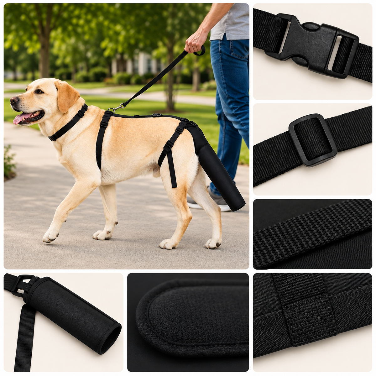 Adjustable Dog Tail Protector with Padded Coverage for Recovery – Lightweight Fabric Sleeve