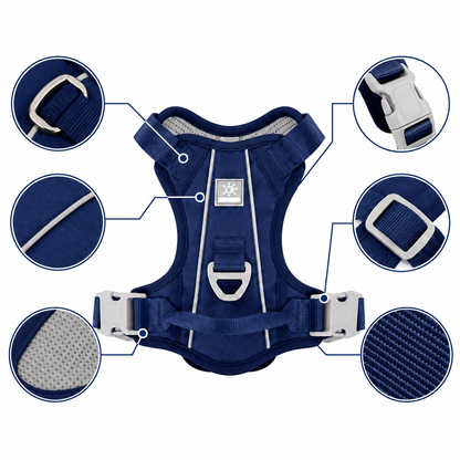 Reflective Dog Harness with No Pull Design and Handle – Soft Breathable Mesh for Improved Comfort and Control
